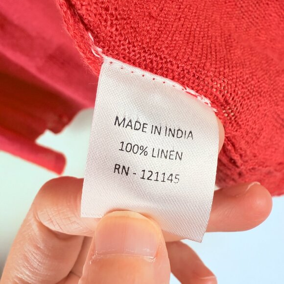 NWT Casual Studio Linen Convertible Cardigan 4-Way Wrap Tie Open Front M - Picture 7 of 9